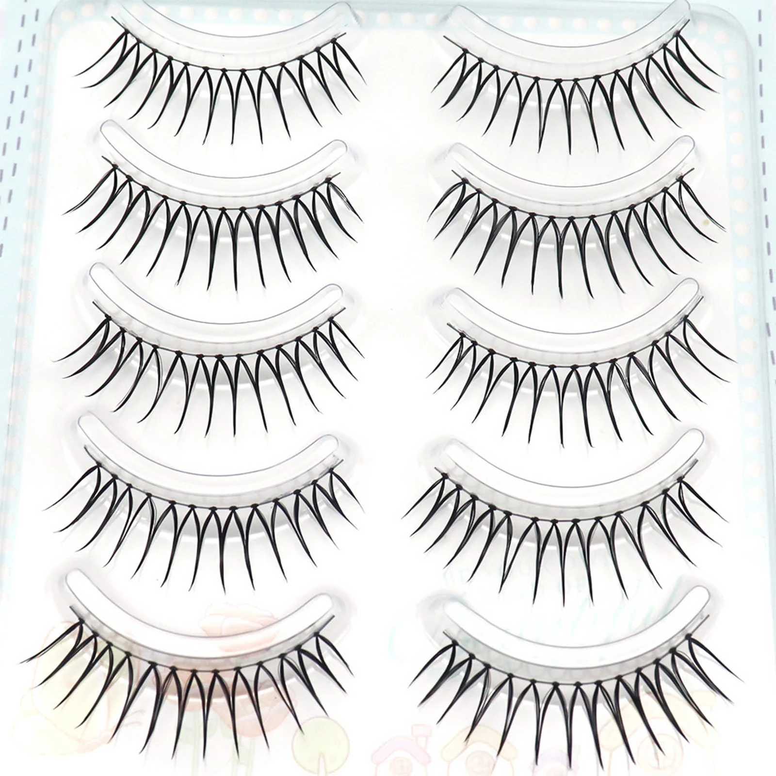 5pairs U Shape False Lashes Full Strip INS Korean Idol DIY False Eyelashes Natural Wispy Soft Lash ExtensionT251117
