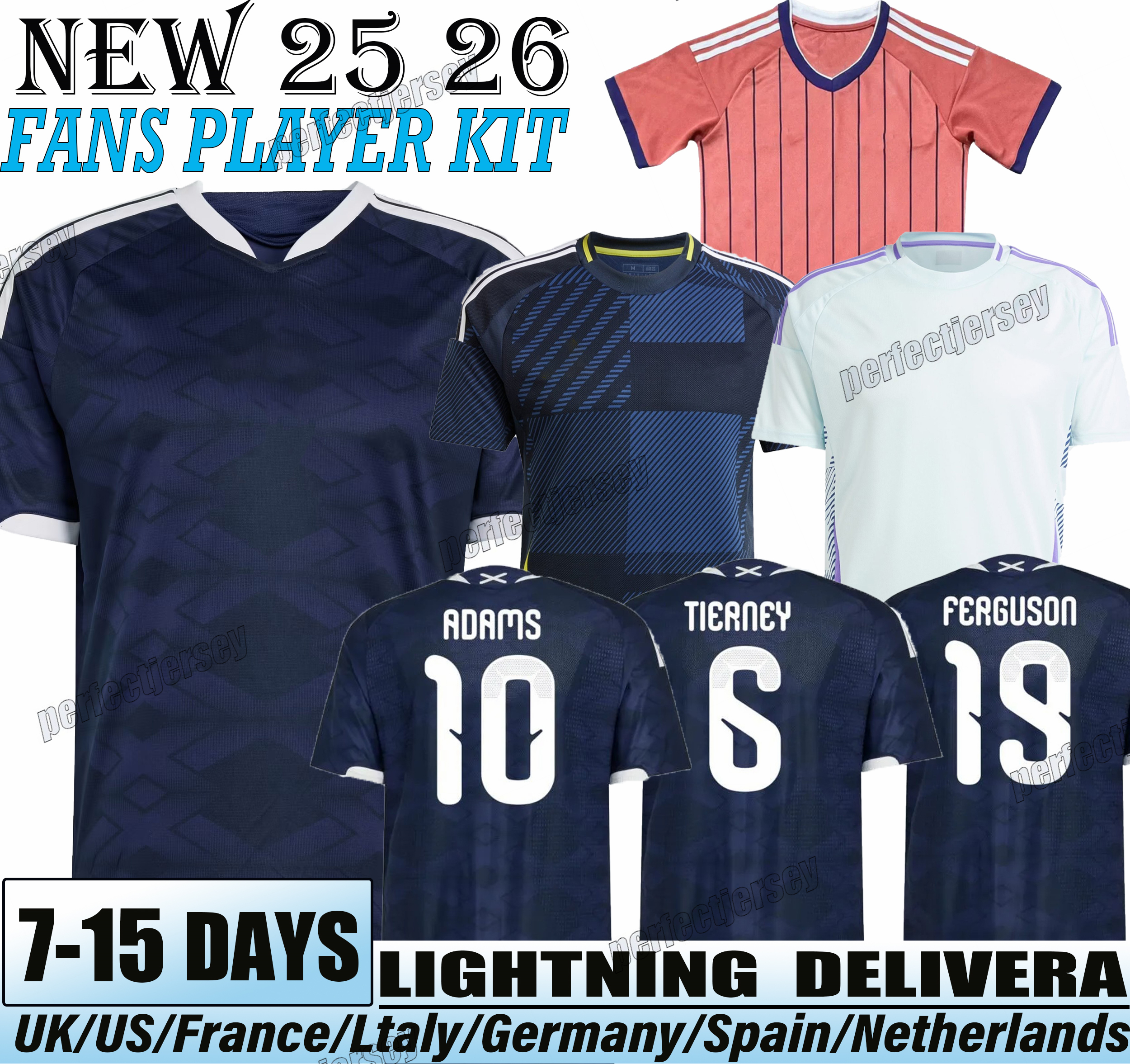 scotland football shirt 25 26 Soccer Jerseys ROBERTSON MCGINN McTominay McGREGOR SHANKLAND MCGREGOR Home maillot goalkeeper men kids kits sets unifrom Training