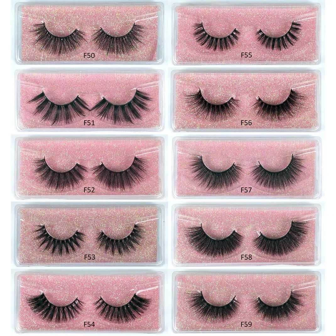 Mink Eyelashes 10 Pairs 3D Mink Lashes Natural False Eyelashes Pack Makeup Fake Eyelashes BulkT251117