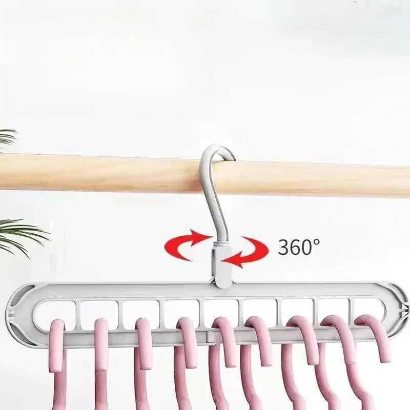 NEW 1pcs Clothes Hanger Closet Organizer Space Saving Hanger Multi-port Clothing Rack Plastic Scarf Storage hangers for clothes C251117