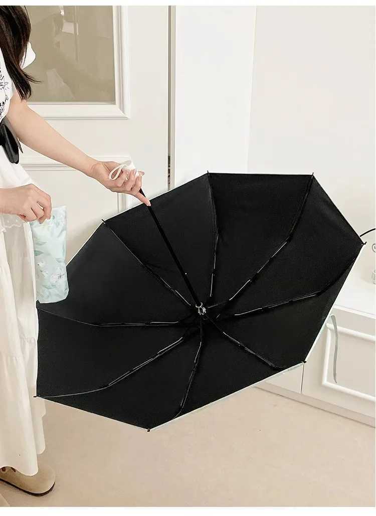 Chinese style small fresh floral umbrella womens high-end feeling sun and rain dual-purpose sun umbrella high-value automatic s C251117