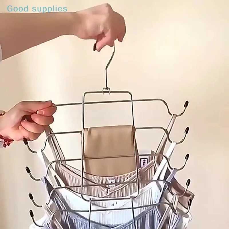 1PC Clothes Hanger Multi-Layer Underwear Folding Hanger Sling Bra Storage Trouser Racks Do Not Leave Traces Of Multi-Funct C251117