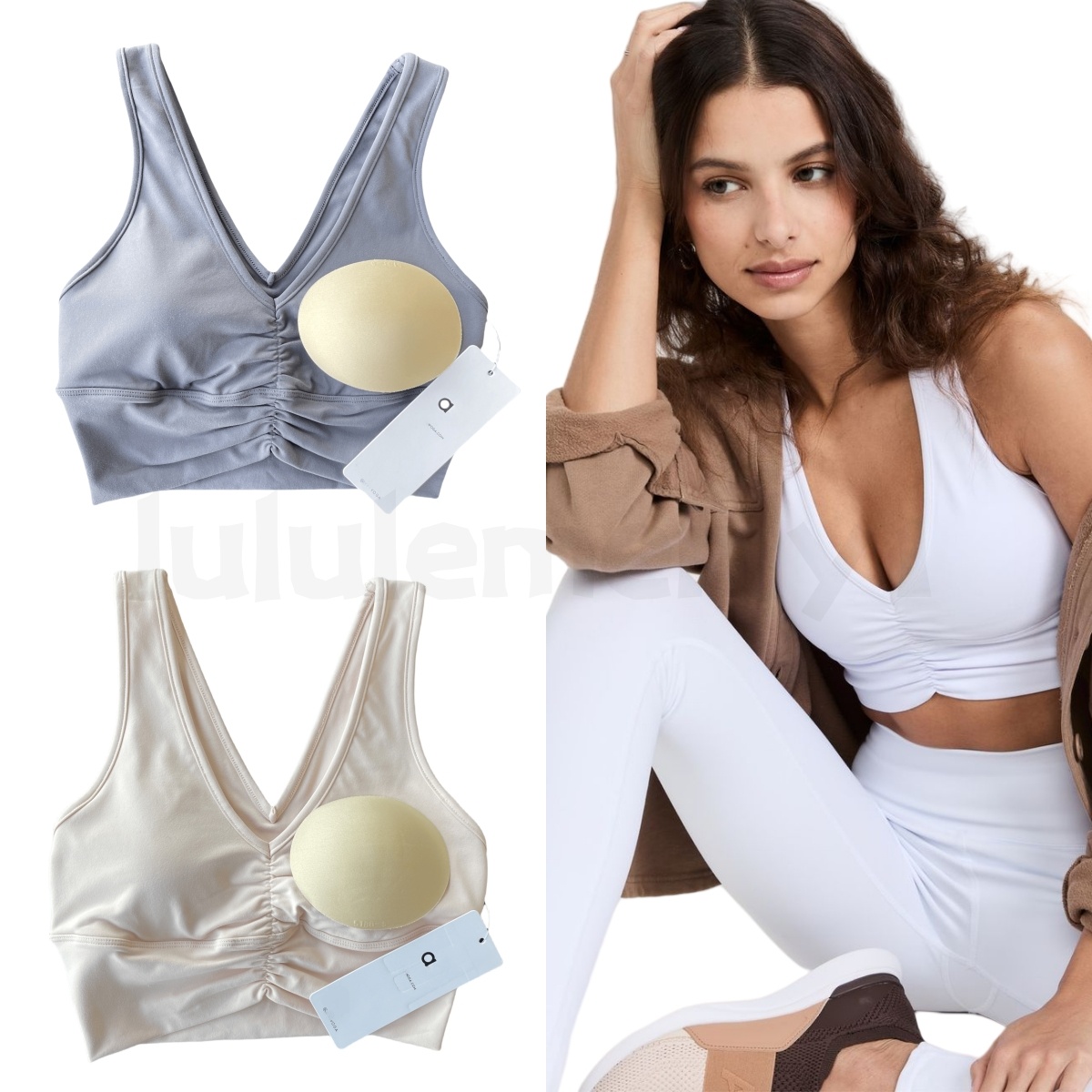 2025 5A quality Aluminum Yoga Womens Sports Set High Waist Seamless Tight Pants Cushioned Elastic Fitness Underwear gym Breathable aloness alosets bra set