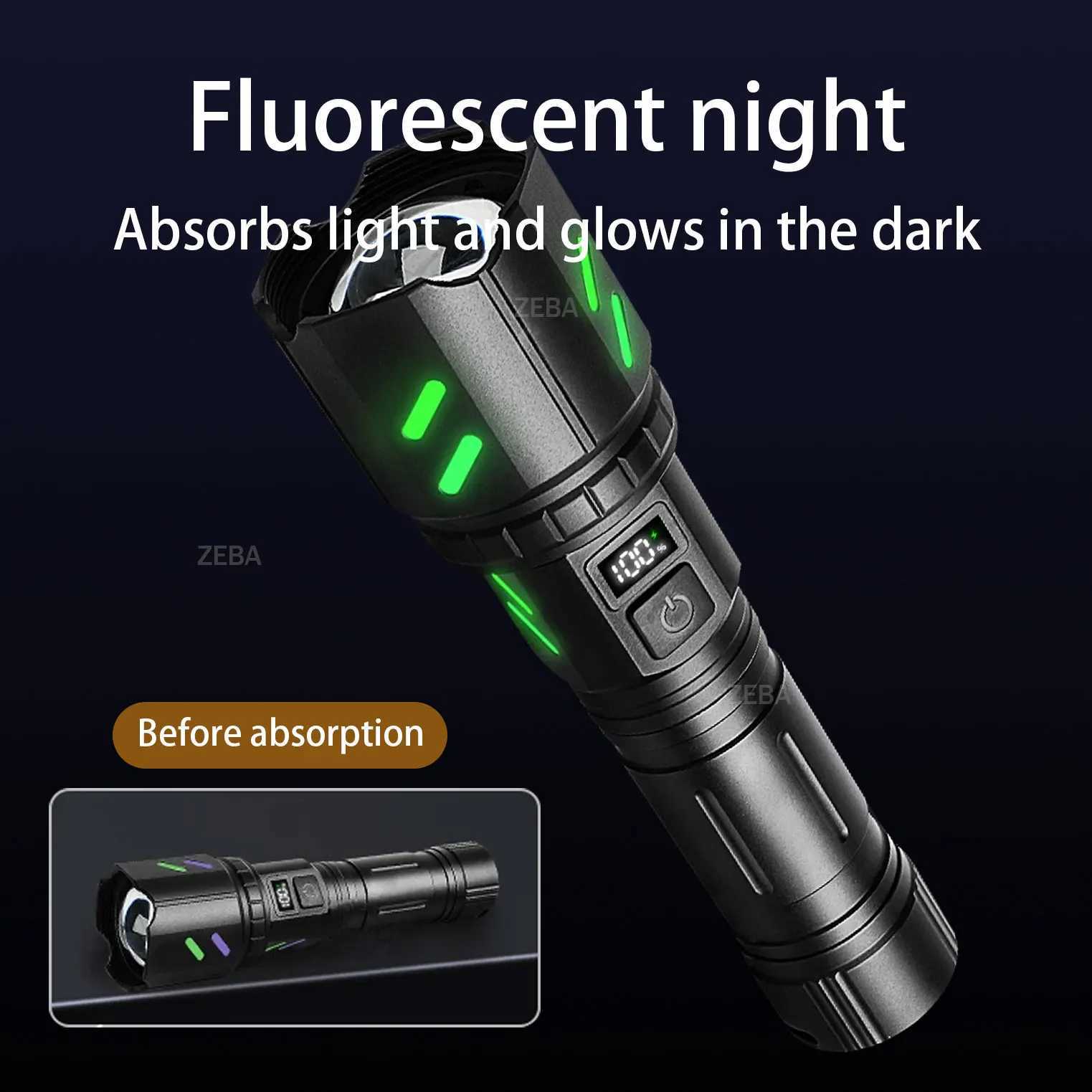 Ultra Powerful Windproof Fire Starting Flashlight Rechargeable High Power Torch Focused Light Source Can Light A Flame Lantern M251117