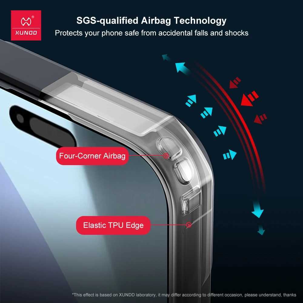 Xundd For iPhone 17 Pro Max Case For iPhone Air 17 Pro Case Shock-Absorbing AcrylicTPU Clear Back Cover with Magnetic Ring J251202