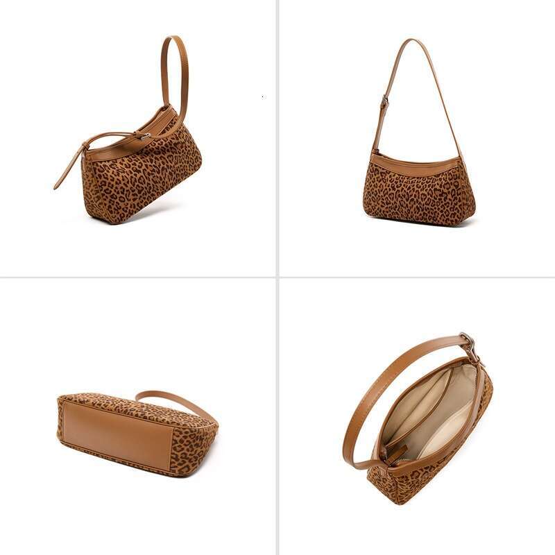 Luxury Bags Designer Niche Top Cowhide Small TopHandle Bags Lightweight Fashion Totes Leopard Hobo Cross Body Bag