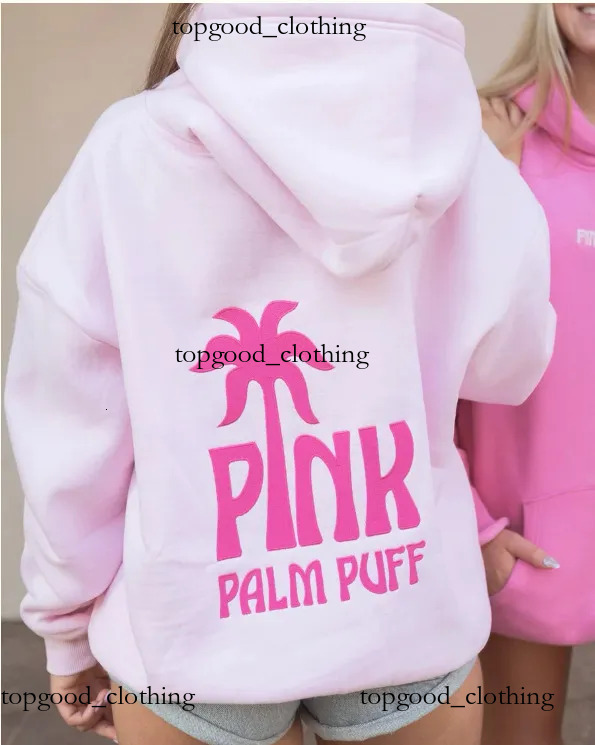 Dandy Pinkpalm Hoodie Designer Chasing Sunsets Pink Palm Hoodies Mens Embroidery Sunshine Fashion Loose Hooded Sweatshirt Women Autumn Couples Tops Hoodie 6da
