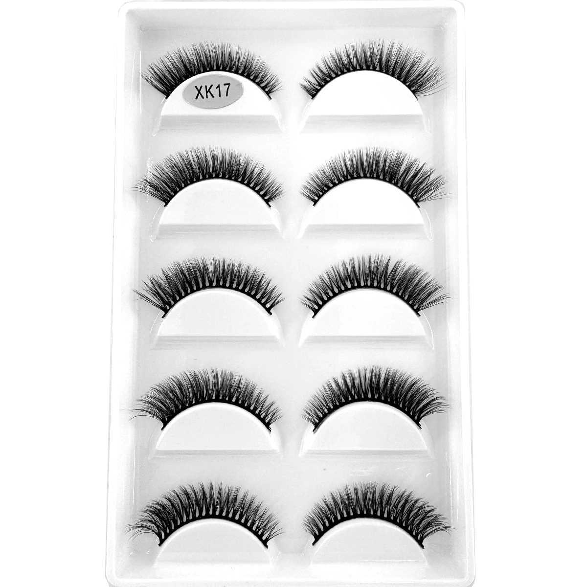 5 Pairs Natural Long False Eyelash Fake Lashes Long Makeup 3d Mink Lashes Extension Eyelash Reusable Mink Eyelashes for BeautyT251117