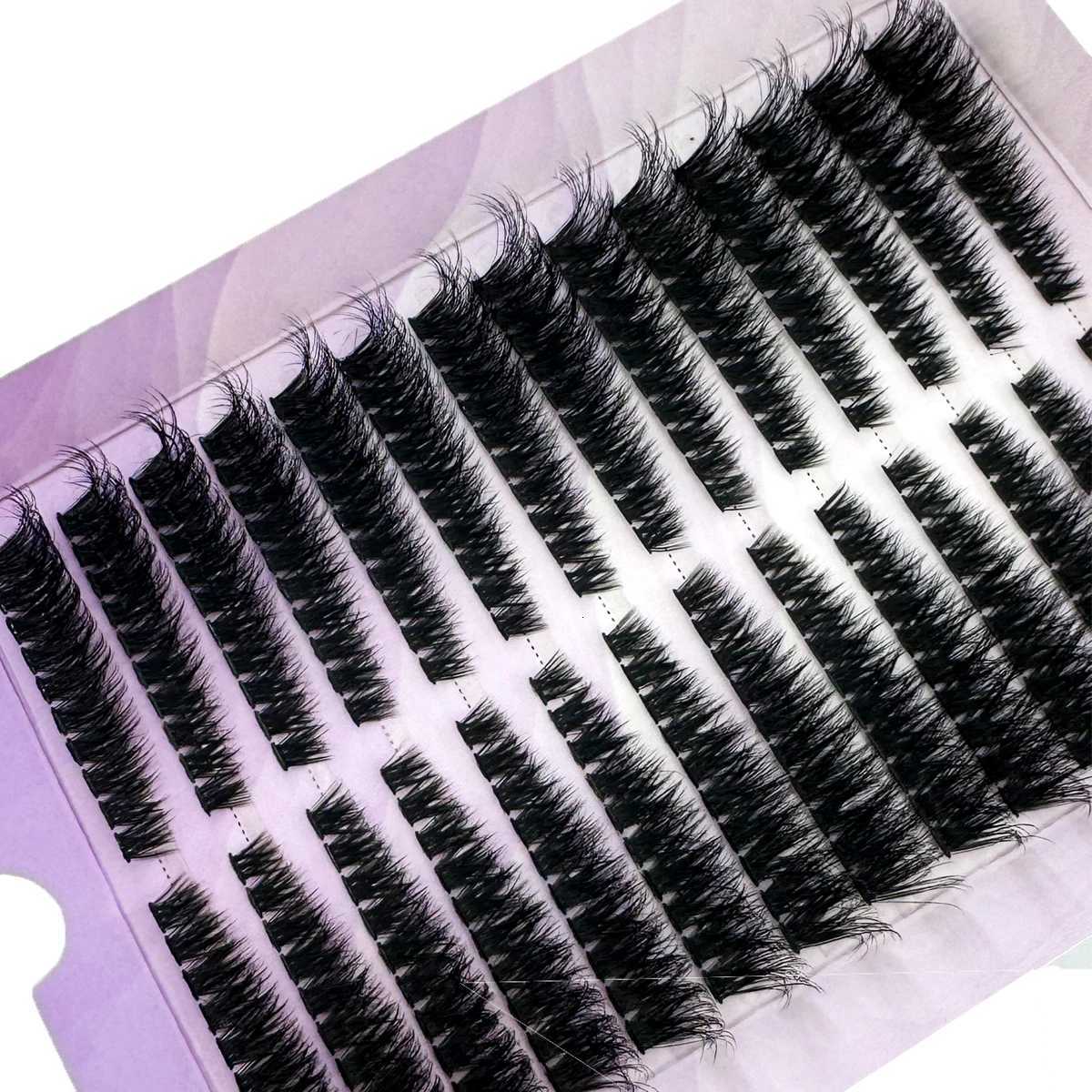 14Rows Fluffy Lash Clusters Thick Volume Eyelash Clusters Extensions 50D-100D Left/Right Individual Lashes Cat EyeLash ExtensionT251117
