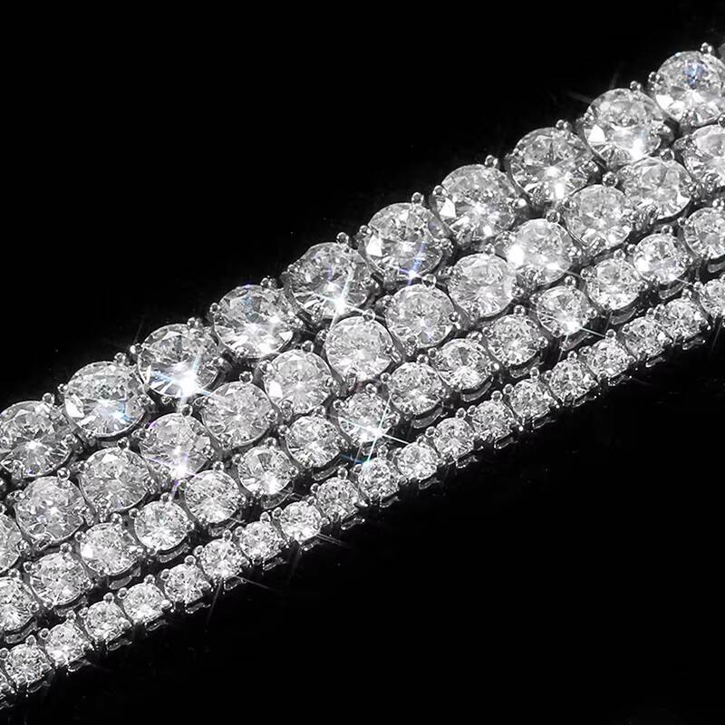 Moissanite Gold Plated Hip Hop Diamond CZ Tennis Bracelets Cubic Zirconia Women Tennis Bracelets
