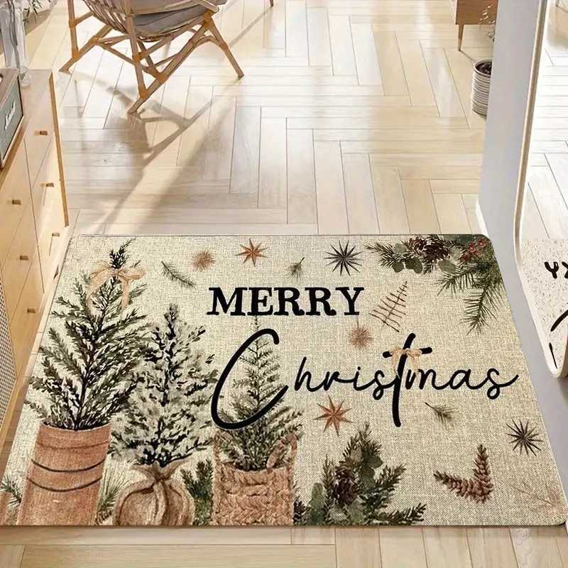 VIKAMA Christmas Carpet Pine Needle Mat Floor Mat Doormat Waterproof Welcome Mat Rug For Bedroom Carpet For Live Room Home DecM251117