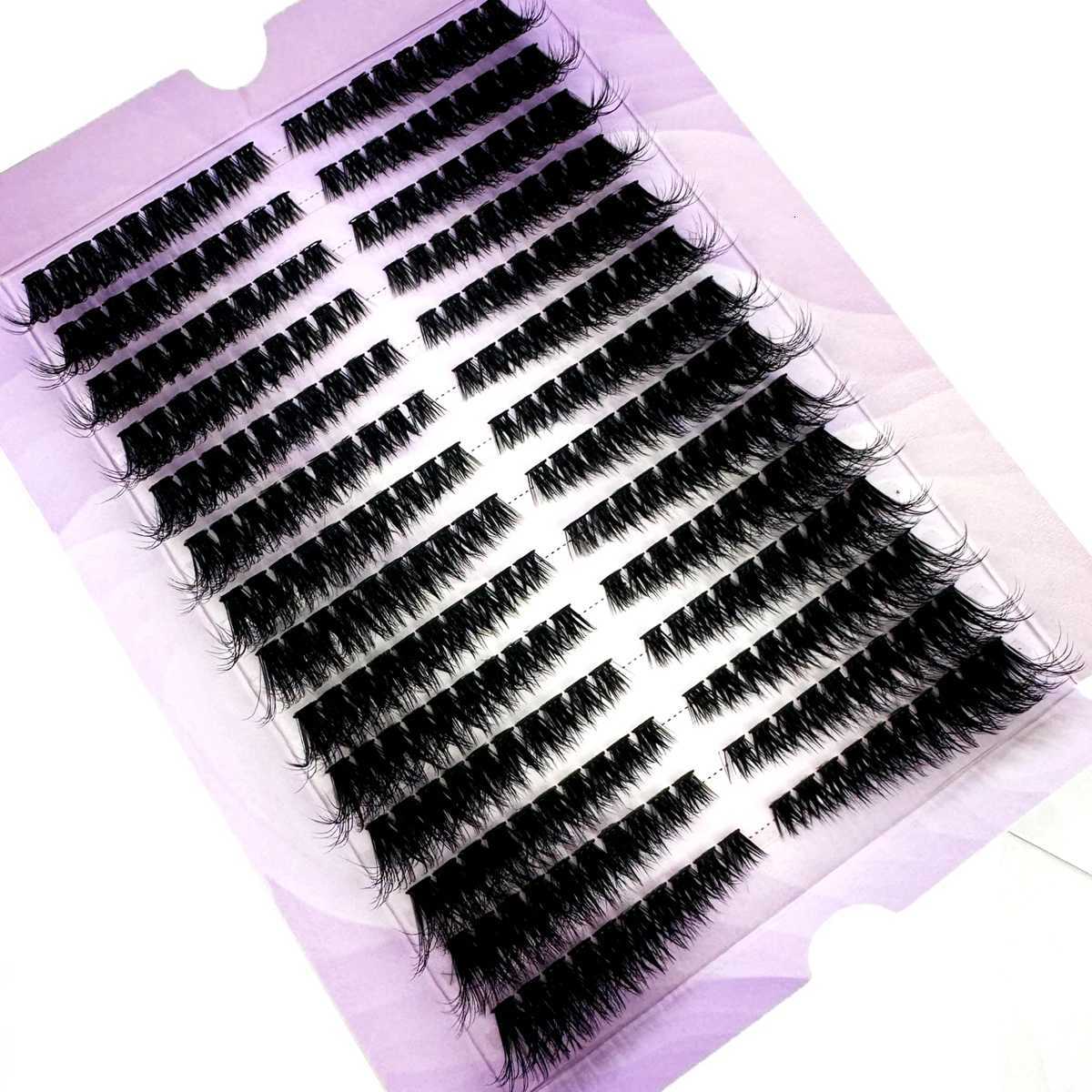 14Rows Fluffy Lash Clusters Thick Volume Eyelash Clusters Extensions 50D-100D Left/Right Individual Lashes Cat EyeLash ExtensionT251117