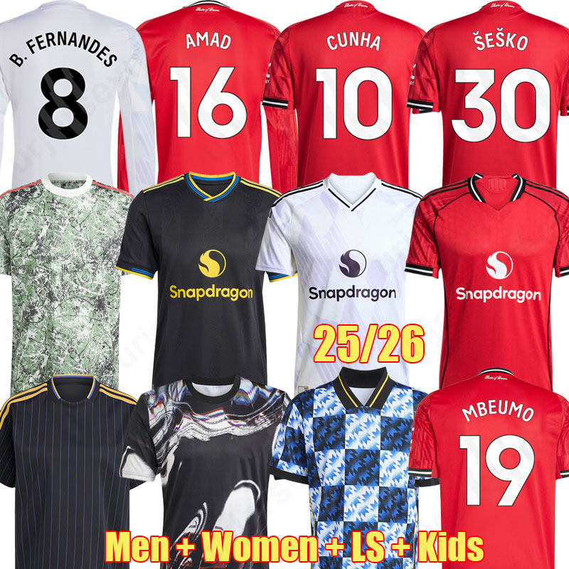 3XL 4XL 25 26 MOUNT MAGUIRE soccer jerseys MARTINEZ 2025 2026 CUNHA Player version AMAD UGARTE Fernandes ANTONY MAINOO CASEMIRO MBEUMO football shirt man women kids