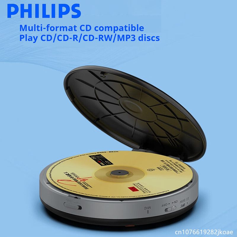 Philips New EXP5108 Mini Convenient Retro CD Player Support CD/TF Wireless Bluetooth Home HiFi Stereo MP3 Disc Loudspeaker Box