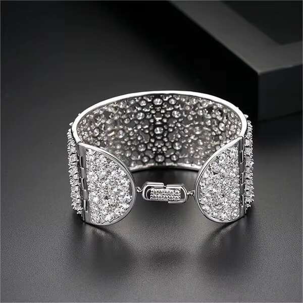 DHCollections Europe America High Grade Jewelry Inlay Multi Layer Shiny Small Zircon Adjustable Bracelet for Women Party Gifts