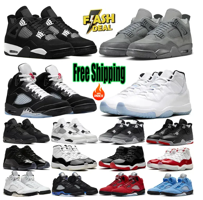 Free Shipping 5 11 Basketball Sh For Men Women 5s 11s Sneakers White thunder Bred Cool Grey Metallic 4 4S Reimagined Wheat Mens outdoor Sports Trainers Men's