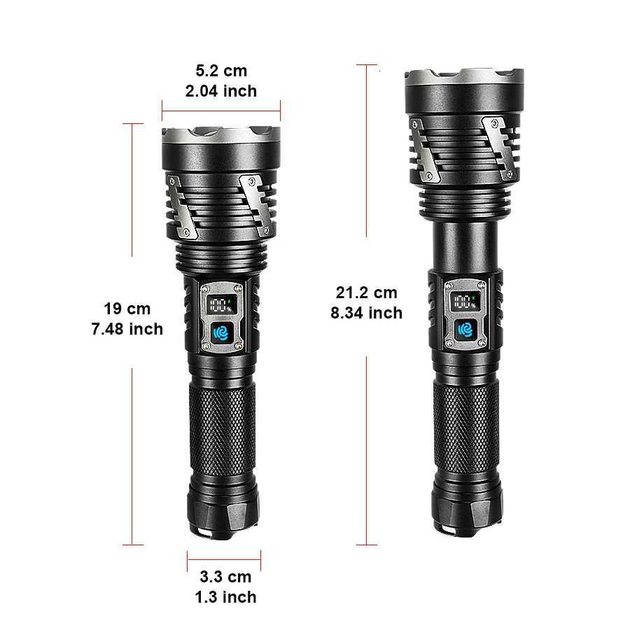 XHP360 Most Powerful LED Flashlight USB Rechargeable Lamp 26650 Ultra Powerful Flashlight Tactical Lantern Camping Torch M251117