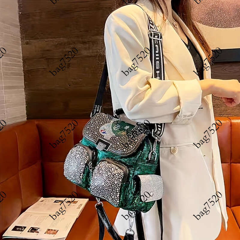 Designer bags Sweet Moon Exclusive Fashion Rhinestone Backpack Handbag, Women's Luxurious Crossbody Shoulder Bag - Fashionable, Compact, Punk Sty