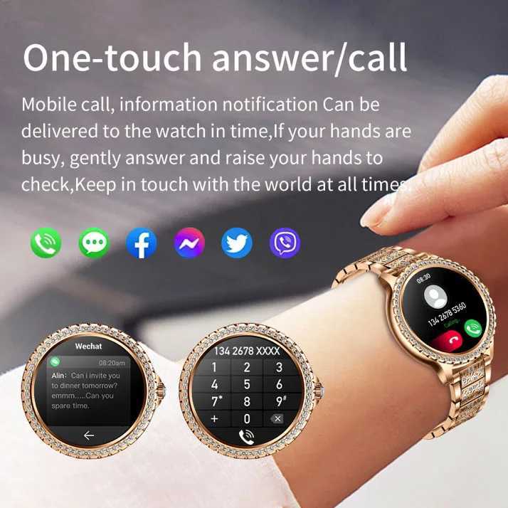 2025 New Blue Tooth Call Woman Smart Watch Man Sports Fitness Bracelet Waterproof Body Temperature Smartwatch For Android IOSM251117