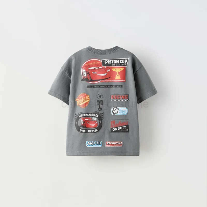 Disney Cartoon Fashion Baby Boys Short Sleeve T-shirt 2024 Summer Clothing Loose Casual Childrens Wear Tops Tees Kids Boy T Shirts W20250417