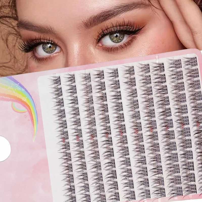 120pcs Natural Looking Individual Cluster Eyelashes Wispy Cross Lashes Fishtail Design Soft And Lightweight Perfect For DailyT251117