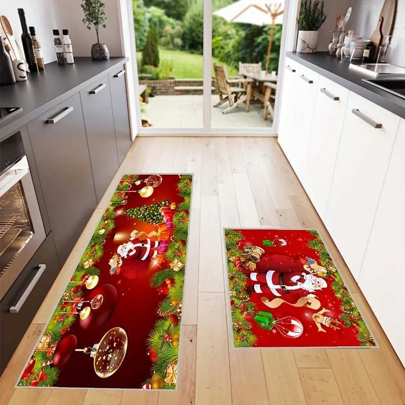Christmas Nutcracker Entrance Doormat Home Decor Kitchen Hallway Balcony Rugs Bathroom Non-slip Mat Christmas DecorationsM251117