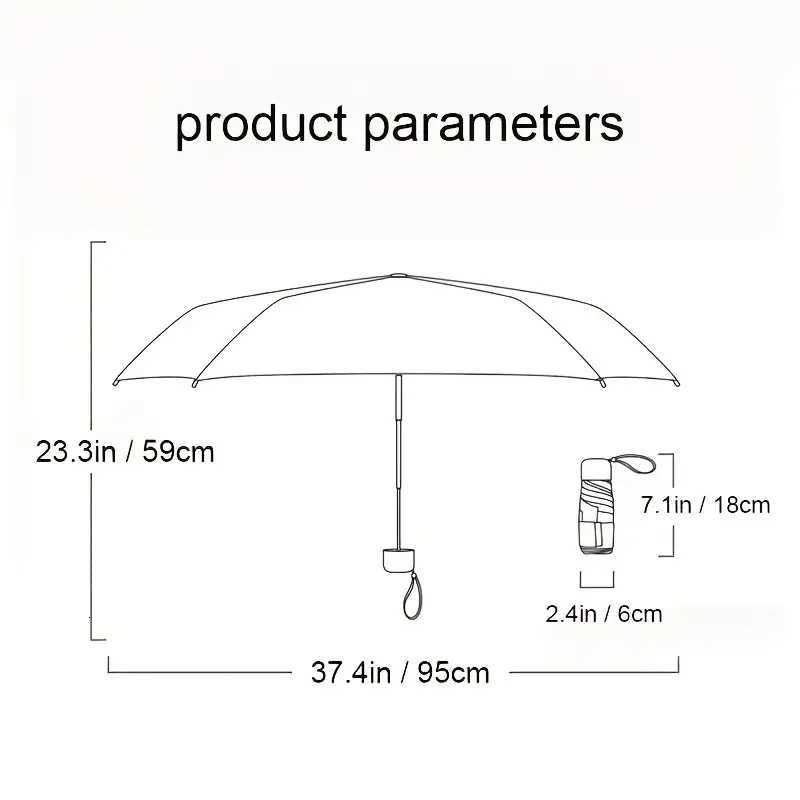 6-Rib Mini Folding Umbrella Lightweight Aluminum Handle Manual Open/Close Portable Cartoon Design Durable for Rainy Days C251117