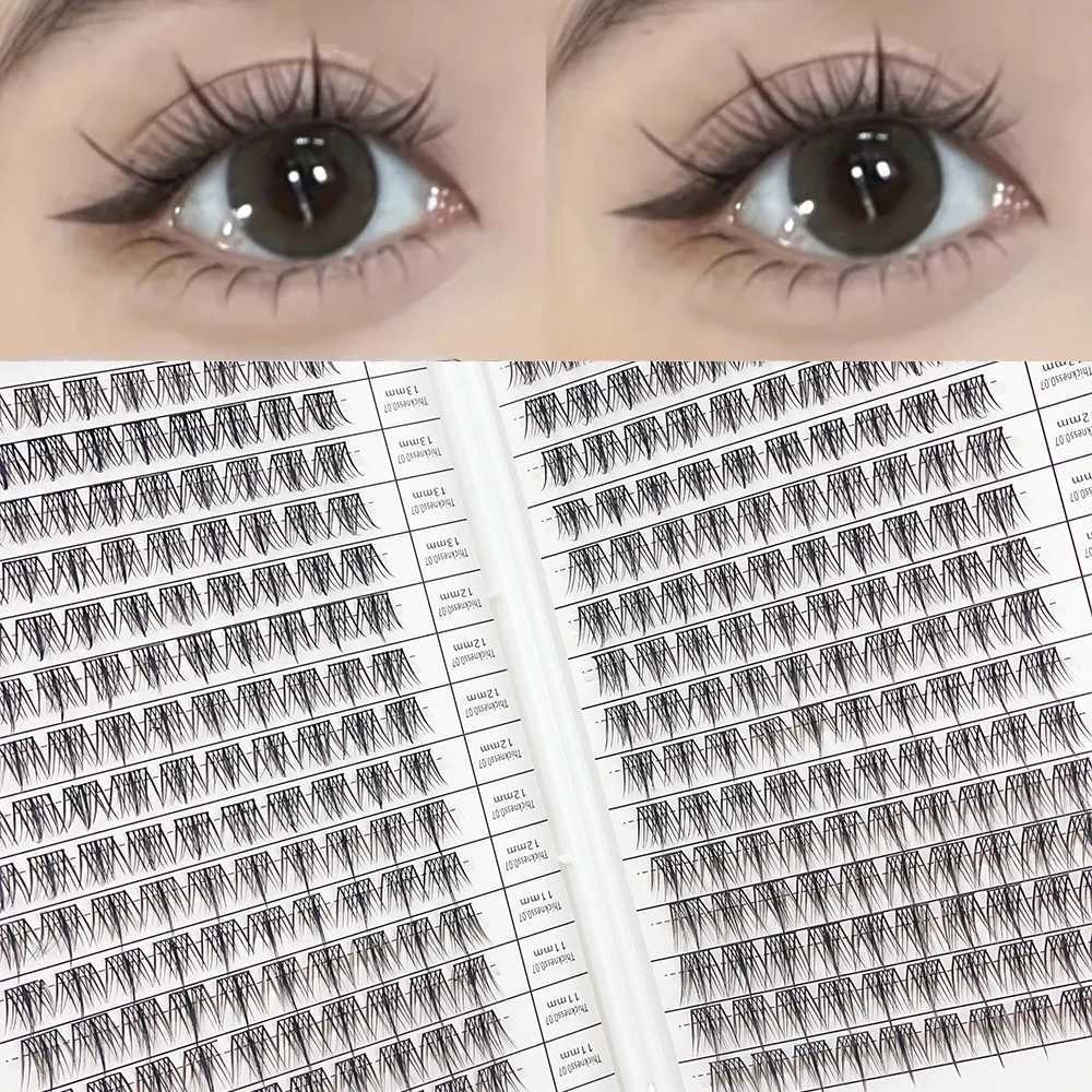 320pcs DIY Anime cluster eyelash Book - Feather Cross Style extension reuse mixed length natural eyelashes to create an amazinT251117