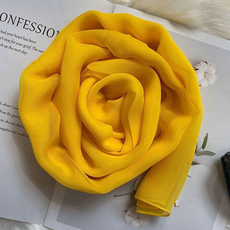 K791Hangzhou silk scarf for women all-match mulberry silk scarf summer sunscreen beach towel solid color mother long shawl