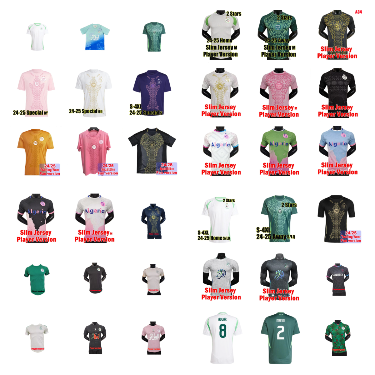 2024 2025 Algerie Soccer Jersey MAHREZ player Home Away BOUNEDJAH FEGHOULI BENNACER ATAL 25 26 Algeria Maillot de foot SLIMANI BENSEBAINI football shirt traning top