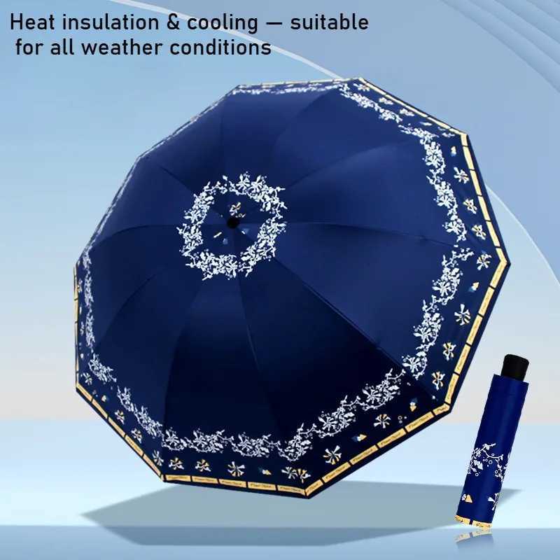 High-End Stylish Foldable Umbrella Windproof UV-Protective Rainproof Large Canopy Ideal for Daily Use and Gifts C251117