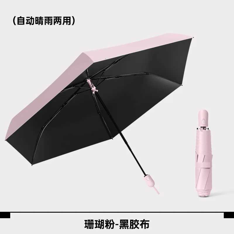 Mini Ultrght Automatic Folding Umbrella for Women Sun UV UPF50 Protection Compact Lightweight Pencil Rain Umbrellas C251117