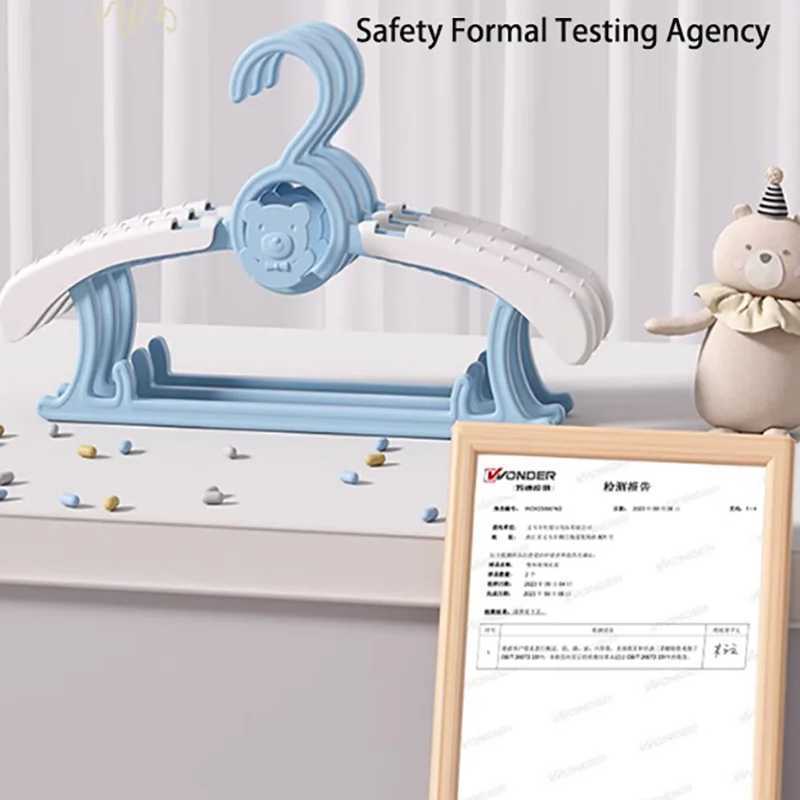 10Pcs Non-slip Baby Clothes Hanger Adjustable Storage Hangers Cute Kids Clothes Organizer Closet Children Baby Coats Rack C251117