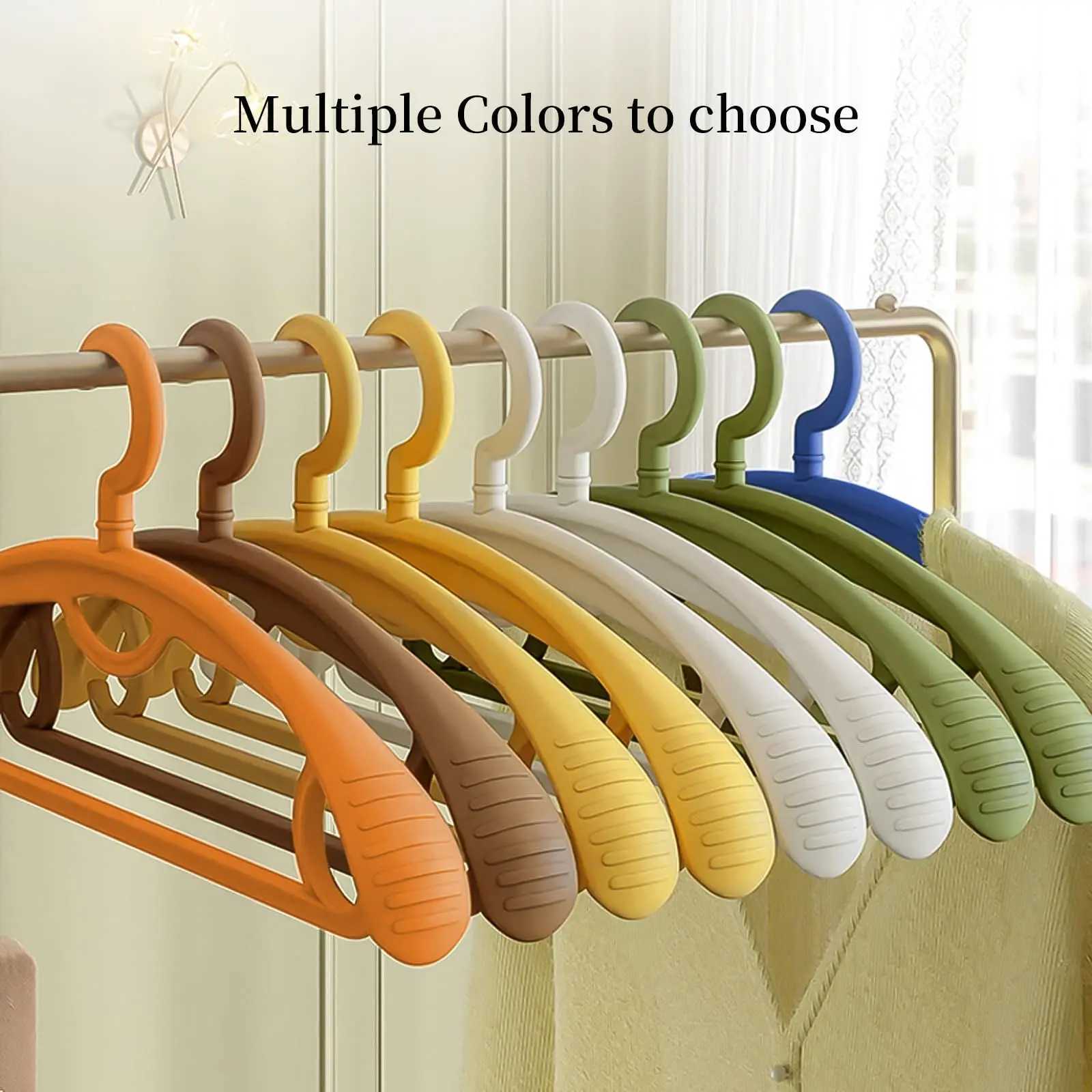 Adult Wide Shoulder Thickened Non-slip Clothes Hanger Household Clothes Rack Clothes Drying Rack Plastic Clothes Hanger C251117