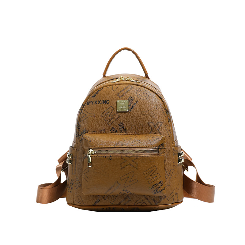 Free shipping Designer bag retro and fashionable versatile old floral commuting pattern texture, large capacity soft leather crossbody backpack for wo