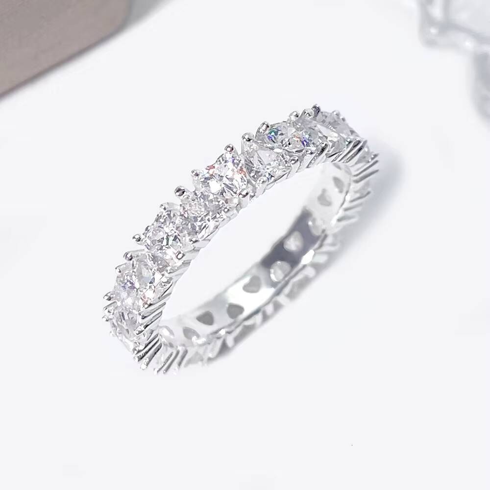 Wholesale 925 Sterling Silver Engagement Rings for Women 5A Cubic Zirconia Sparkle Jewelry Silver Plated