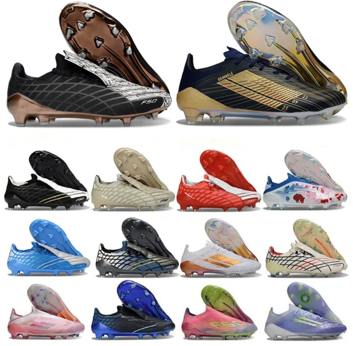 Ousmane Dembele F5O Spider Football Boots F& Edition Lionel Messi Ba pe x remake soccer cleats Lamine Yamal Pink Football Shoes Estelar Lucid Red waterproo FG50 Cleats