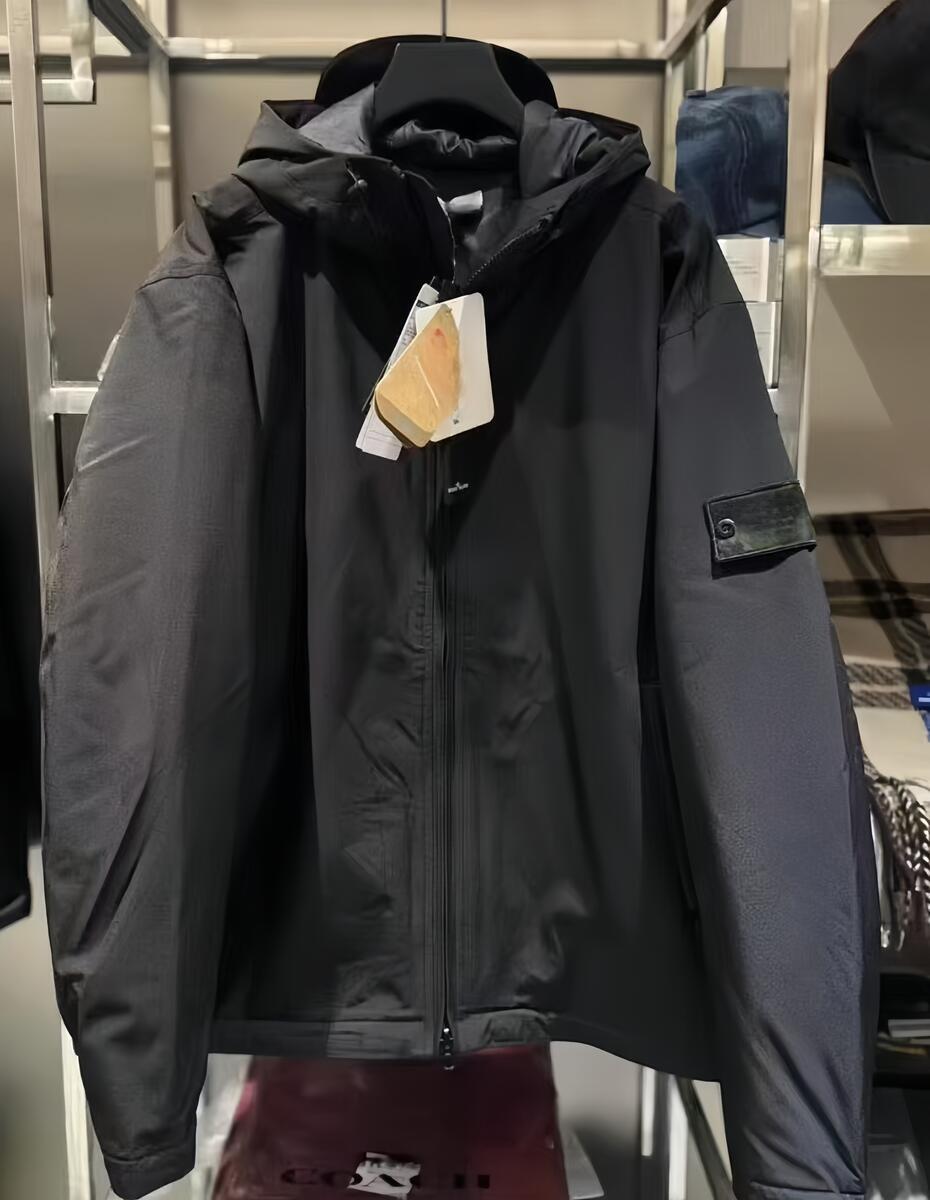 Stone Jacket Designer Fashion Topstoney Winter Warm Company Windproof Parka With Badge Pull Stone Coat Casual Streetwear Military Green Outerwear Outdoor Coat 7a8