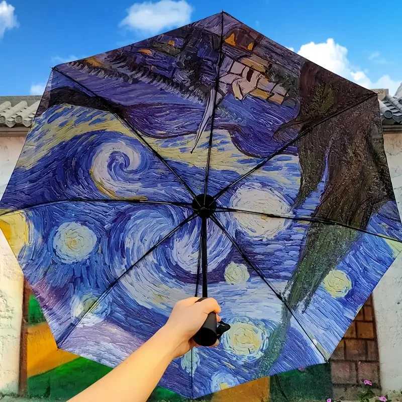 Manual umbrella sun umbrella parasol folding sun umbrella dual-purpose umbrella easy to store outdoor essential travel supplies C251117