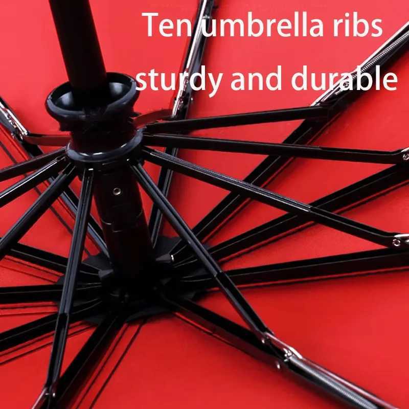 Windproof and sun protection umbrella folding umbrella thickened double layer 10 bone automatic umbrella business gift umbrella C251117