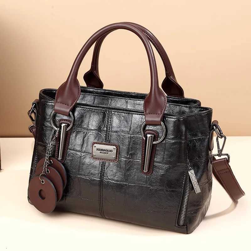 Nesitu Large Capacity Women Handbag Purse Lady PU Leather Shoulder Messenger Bag Vintage Large Capacity Black Brown Green M301W251115