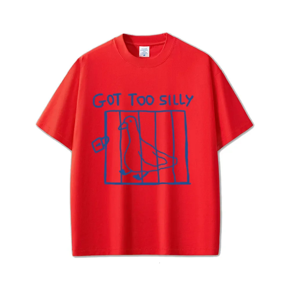 Summer 100% cotton T-shirt men and women with the same big goose print must be comfortable to wear do not want to take off 250417