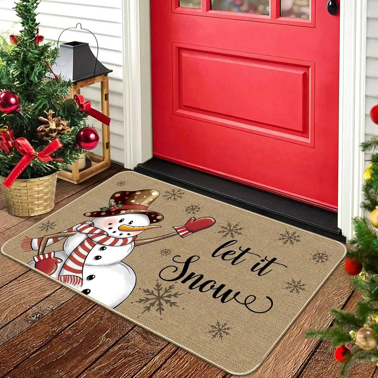Nutcracker Carpet Entrance Hallway Wear-Resistant Door Mat Indoor/Outdoor Christmas Decorative Floor Mat Home DecorM251117
