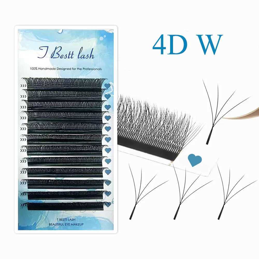 TBestt Matte Black 5D W Shape Eyelashes Extensions Premade Volume Lash Faux Natural Professional 3D W Cilios LashesT251117