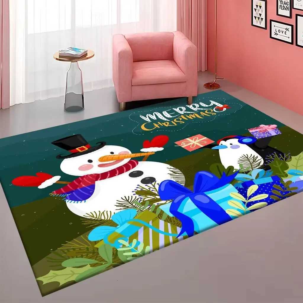 New Christmas carpet crystal velvet Christmas carpet living room dirt resistant easy to take care of absorbent non-slip carpetM251117