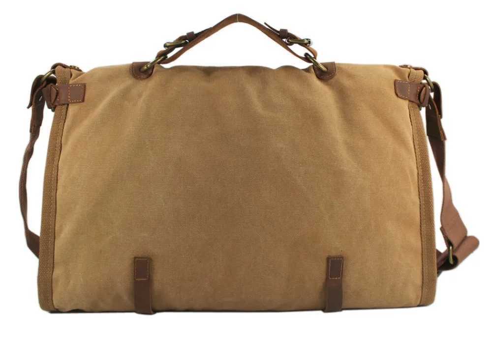 Vintage Retro military Canvas Leather men travel bags luggage bags men weekend Bag Overnight duffle bags tote Leisure M314W251115