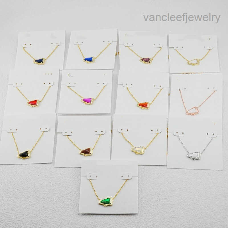 Necklace Designer Kendric Scott New Motherofpearl Trumpet Pendant Cheer Necklace Copper Goldplated Female Cheerleader Collarbone Chain