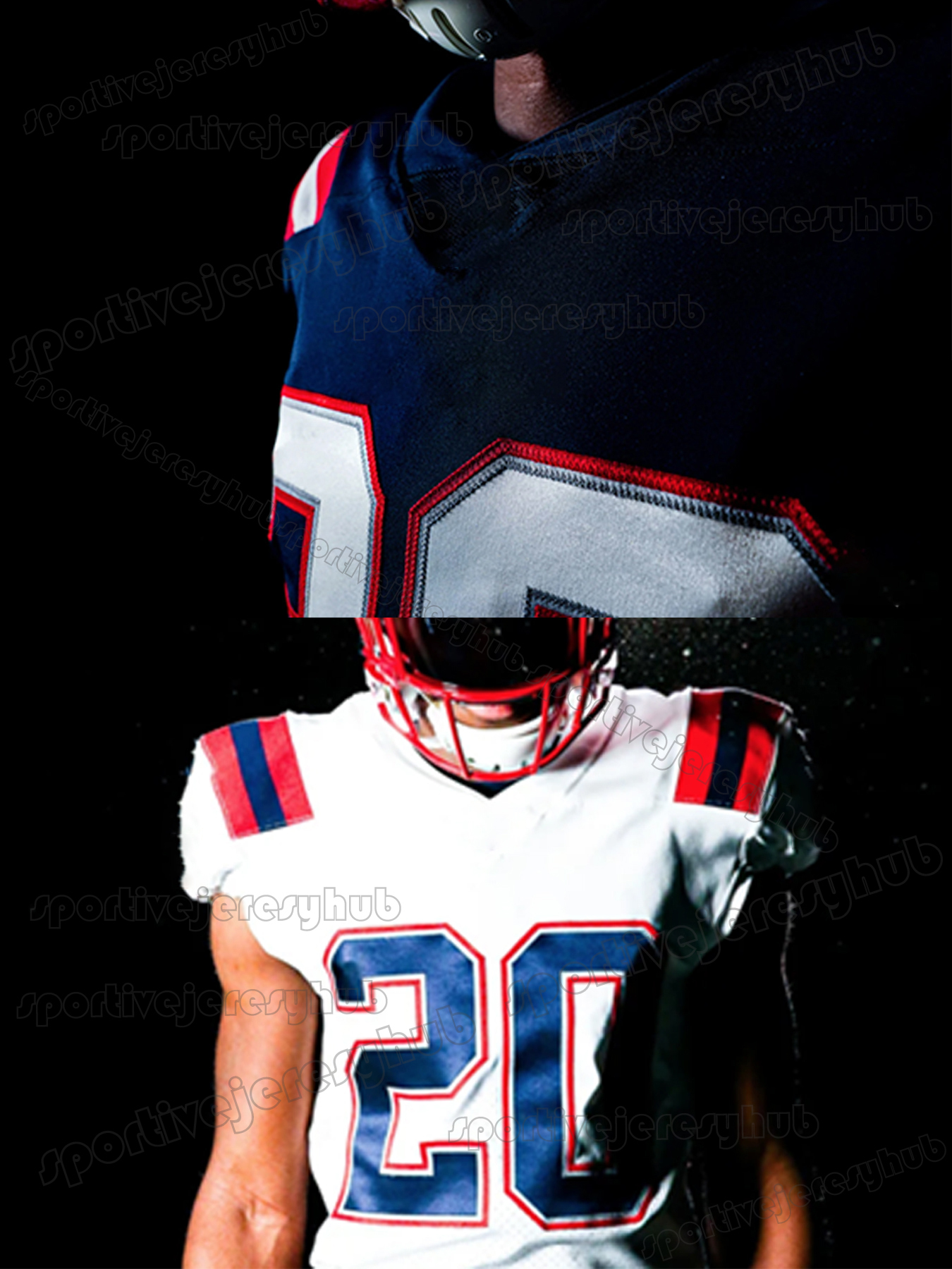 2025 Football Jersey Drake Maye TreVeyon Henderson Stevenson Gibson Diggs Gonzalez DeVito Custom Letter Name Number Stitched