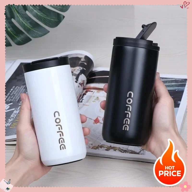 400ML Stainless Steel Coffee Thermos Bottle Leakproof Vacuum Thermal Mug for Car Travel Portable Insulated Cup 251107 W260226