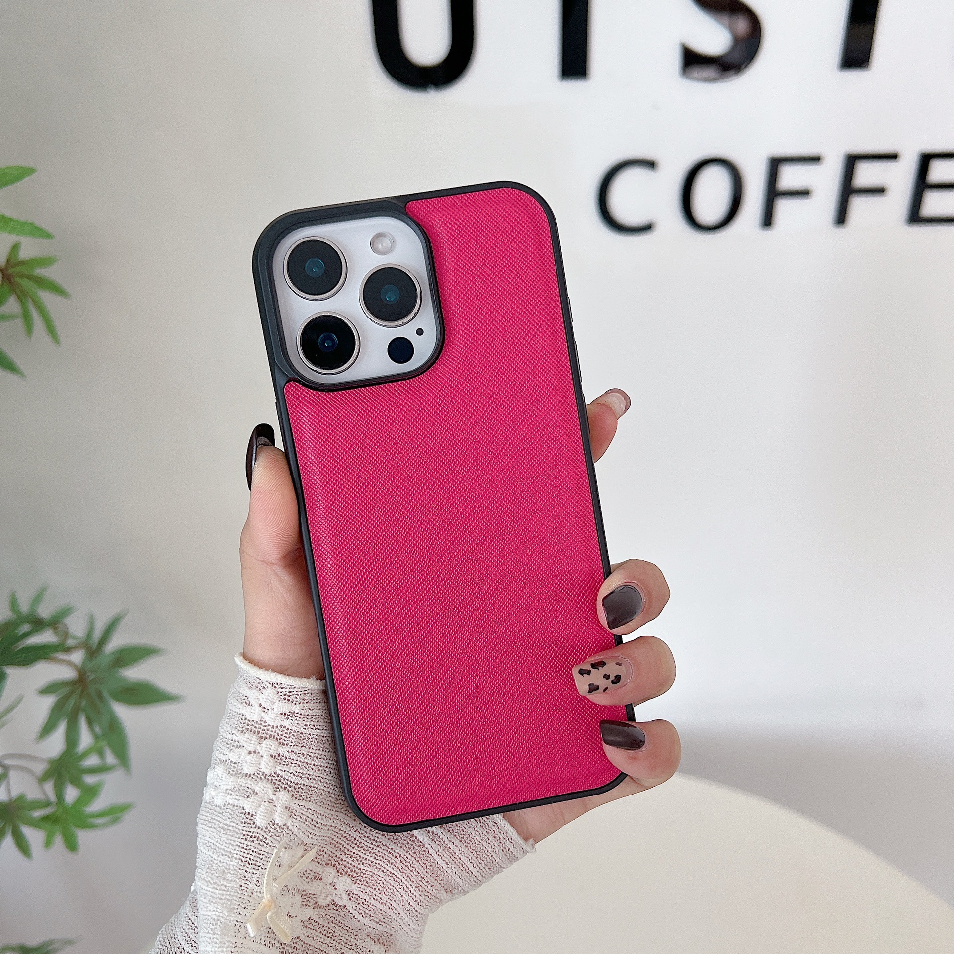 Two-tone Cross Pattern Compatible with iPhone 16 Pro Max Apple 16E Phone Case Full Coverage Anti-drop Protection